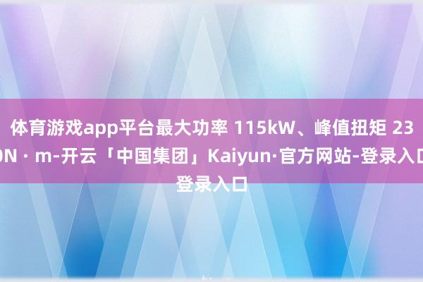 体育游戏app平台最大功率 115kW、峰值扭矩 230N · m-开云「中国集团」Kaiyun·官方网站-登录入口