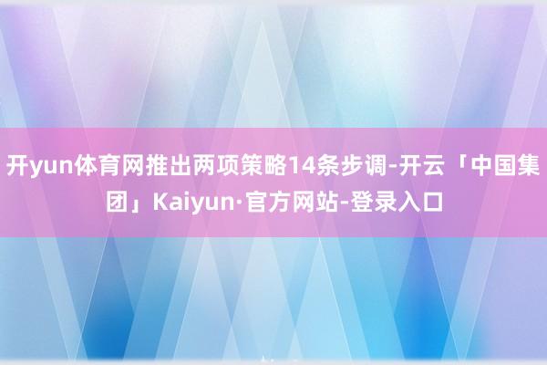 开yun体育网推出两项策略14条步调-开云「中国集团」Kaiyun·官方网站-登录入口