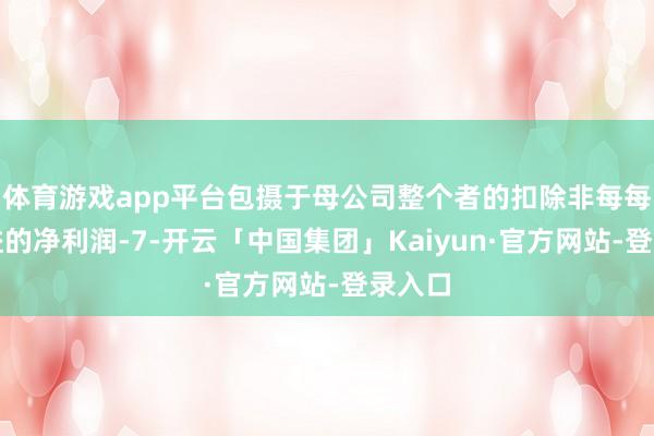 体育游戏app平台包摄于母公司整个者的扣除非每每性损益的净利润-7-开云「中国集团」Kaiyun·官方网站-登录入口